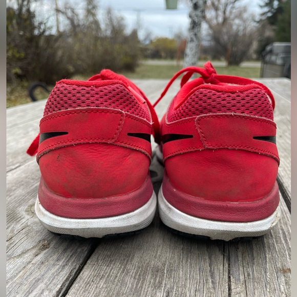 Nike Mens Flex 2014 Run 642791-602 Red Lace Up Low Top Running Shoes Size 8 - Picture 4 of 7